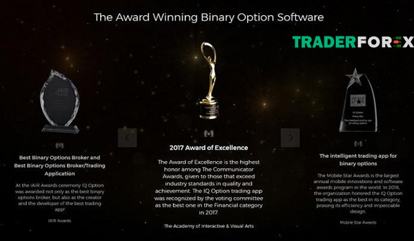 Phần lớn những giải thưởng IQ Option đạt được thuộc lĩnh vực Binary Option