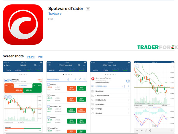 Ứng dụng cTrader tại App Store