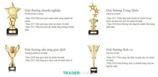 GGtrade đăng tải rất nhiều giải thưởng giá trị mà mình được nhận